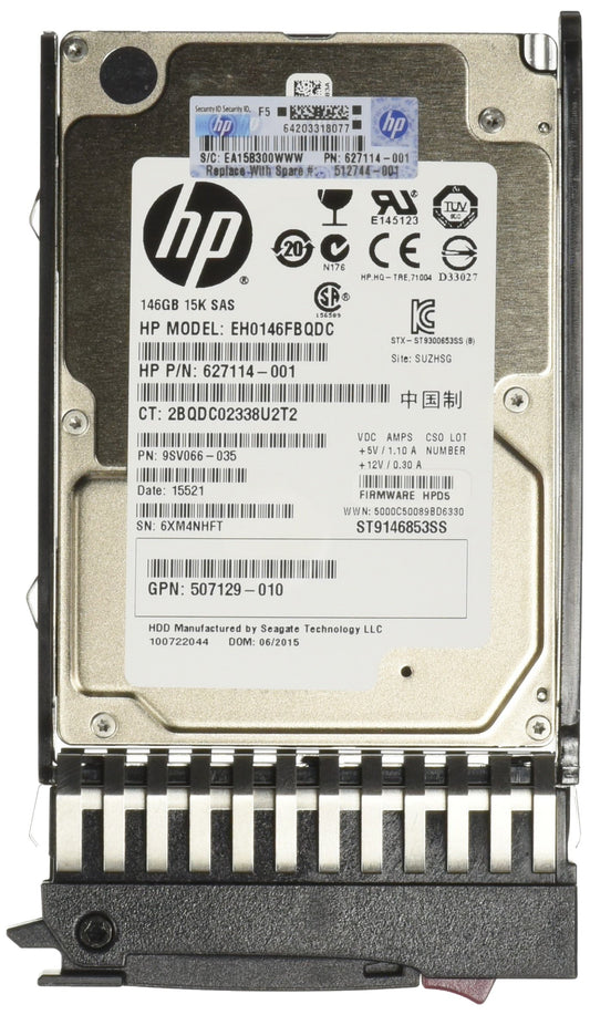 HP 146-GB 6G 15K 2.5 DP SAS HDD 146 SAS 16 MB Cache 2.5-Inch Internal Bare or OEM Drives 512744-001