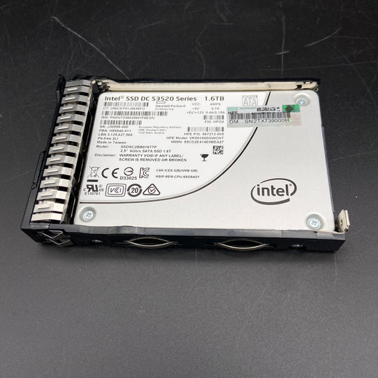 Brand New HP 867213-005 Intel S3520 1.6TB SSD 2.5-inch 7mm SATA III MLC 6.0Gb/s