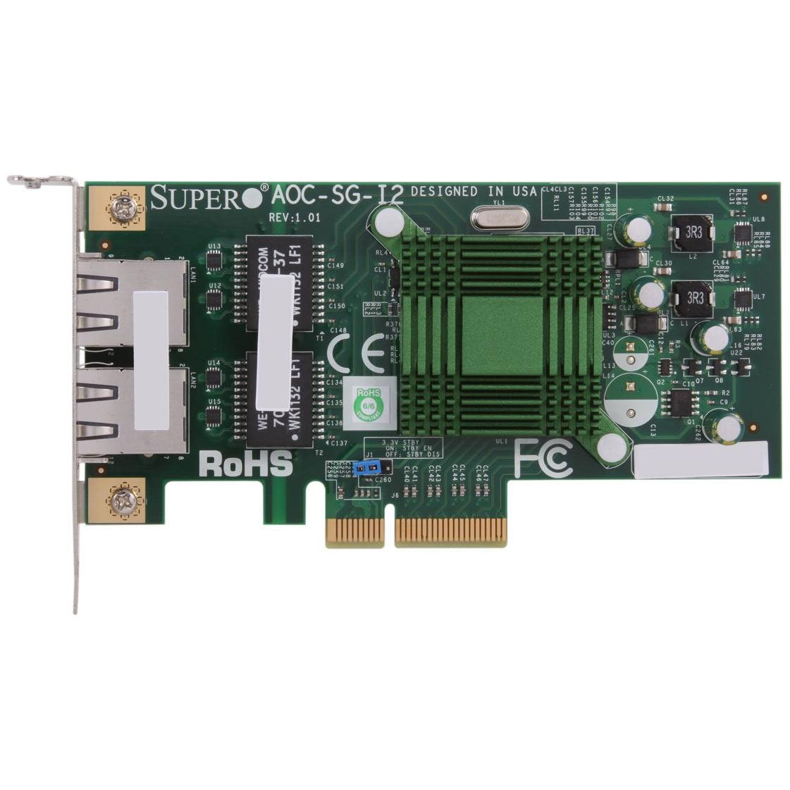 SuperMicro AOC-SG-I2 Dual Port Gigabit Ethernet Network Adapter Card Used