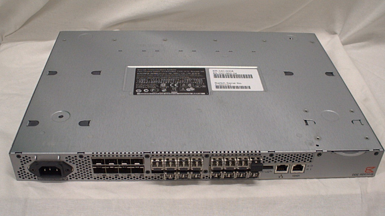 Brocade 300 BR-340-0008 Fibre Channel Switch 24 Port  Used