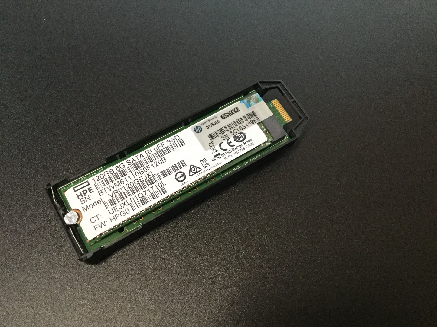 HPE 120GB SATA 6G Read Intensive UFF M.2 Kit (822594-B21)