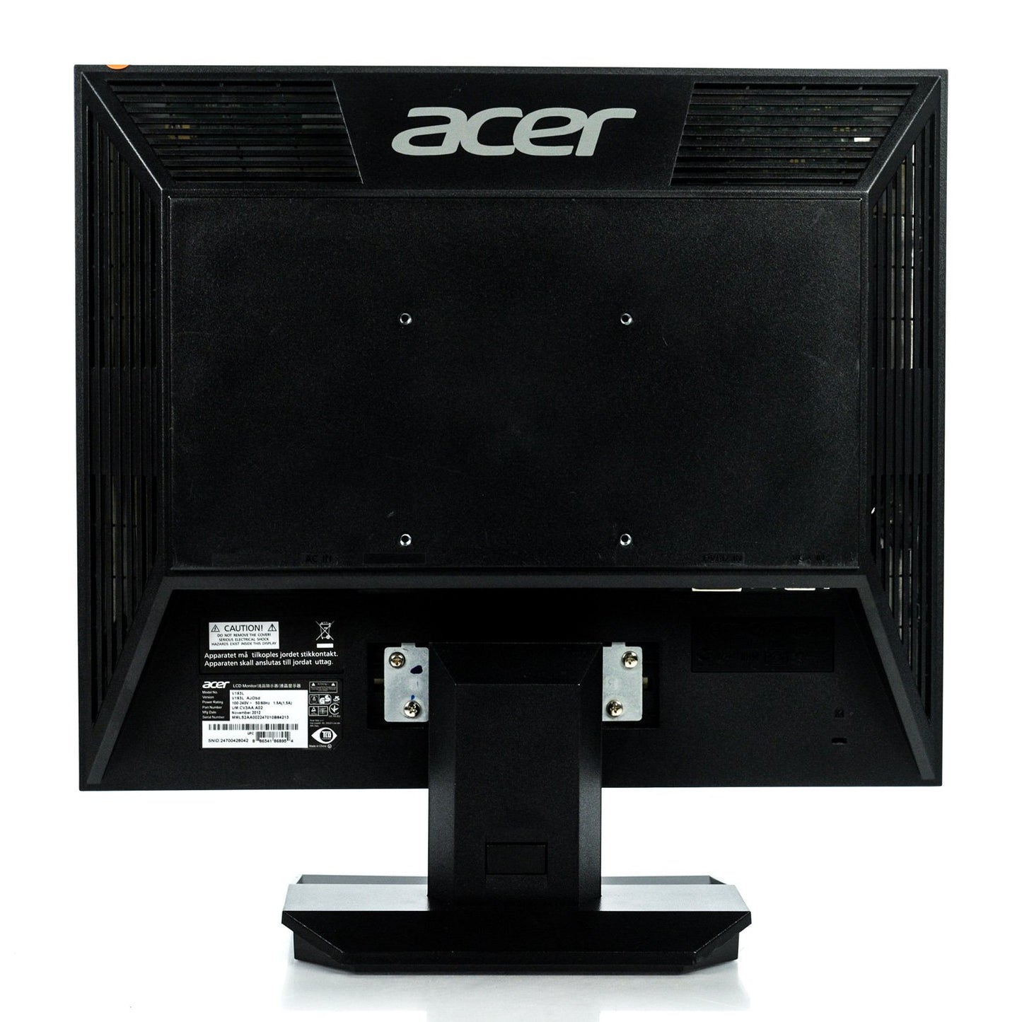 Acer V193L UM.CV3AA.A01 19-Inch Screen LCD Monitor used Grade A