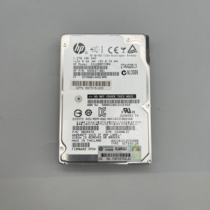 HP 1.2TB 10K SAS 2.5" Enterprise Hot-Pluggable  693647-001 697578-003 0B28474