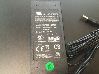 ADP060-120400 AC/DC ADAPTER 12V, 4A, 48W