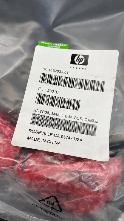 Brand New HP 416703-001 - HP 1.0m VHDTS68/HDTS68 M/M Multi SCSI Cable (C2361B)