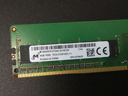 797257-081 HP 4GB PC4-17000 DDR4-2133MHz ECC Unbuffered CL15 288-Pin DIMM 1.2V