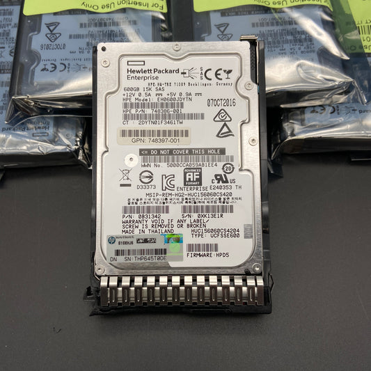 748397-001 HPE 600GB 12G SAS 15K 2.5inch HARD DRIVE 748435-001 748386-001
