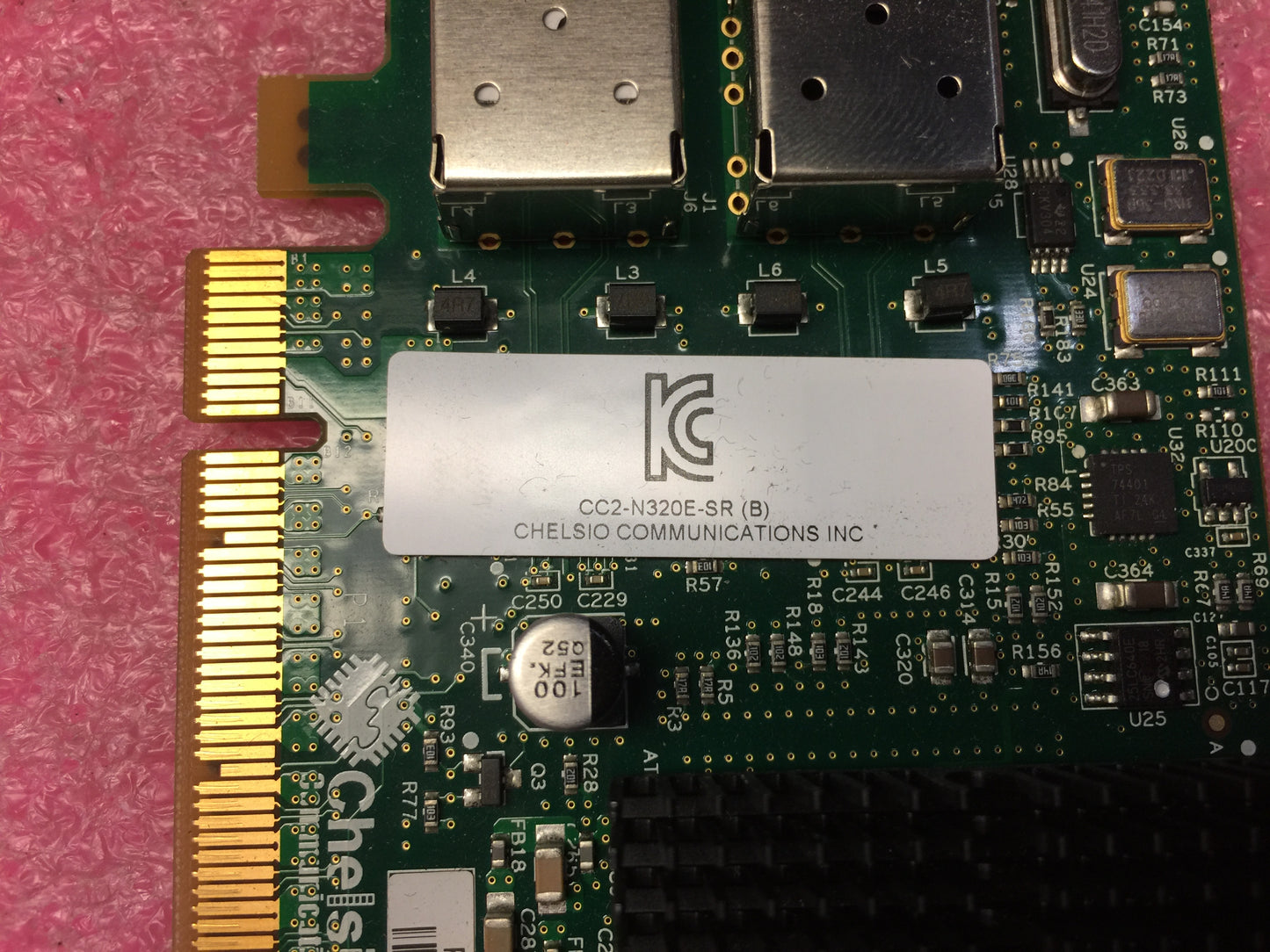 Chelsio CC2-N320E-SR Dual Port 10Gb PCIe x8 Ethernet Half Height Card Used