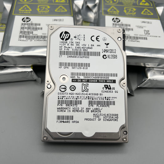 New HP 146GB SAS 2.5' 15K RPM HDD 0B24372 518216-002