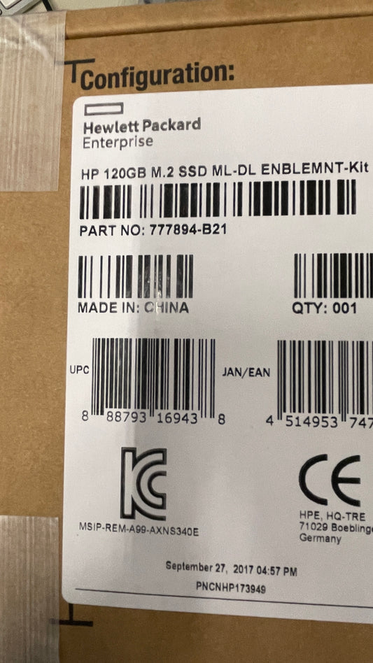 HP 120 GB Internal Solid State Drive 777894-B21
