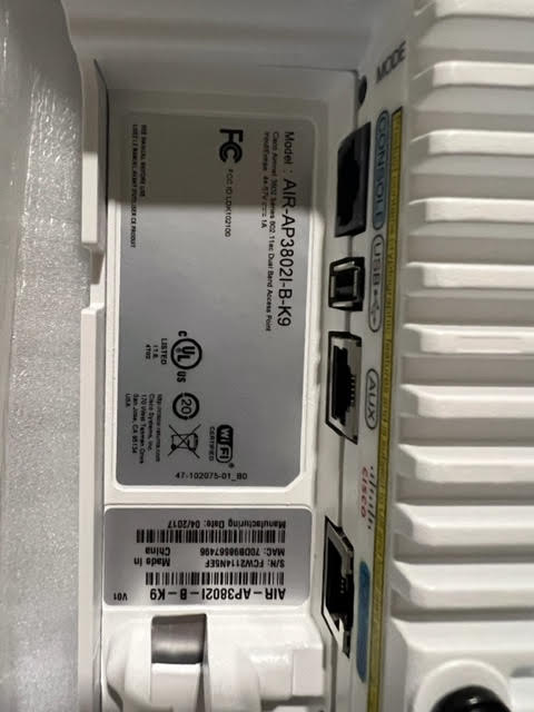 Cisco Aironet 3800 Series Wi-Fi Access Point (AIR-AP3802I-B-K9)