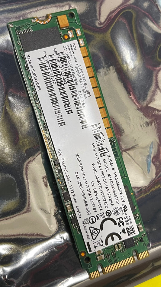 HP 871627-002 480GB SATA M.2 2280 SSD MR000480GWFLV