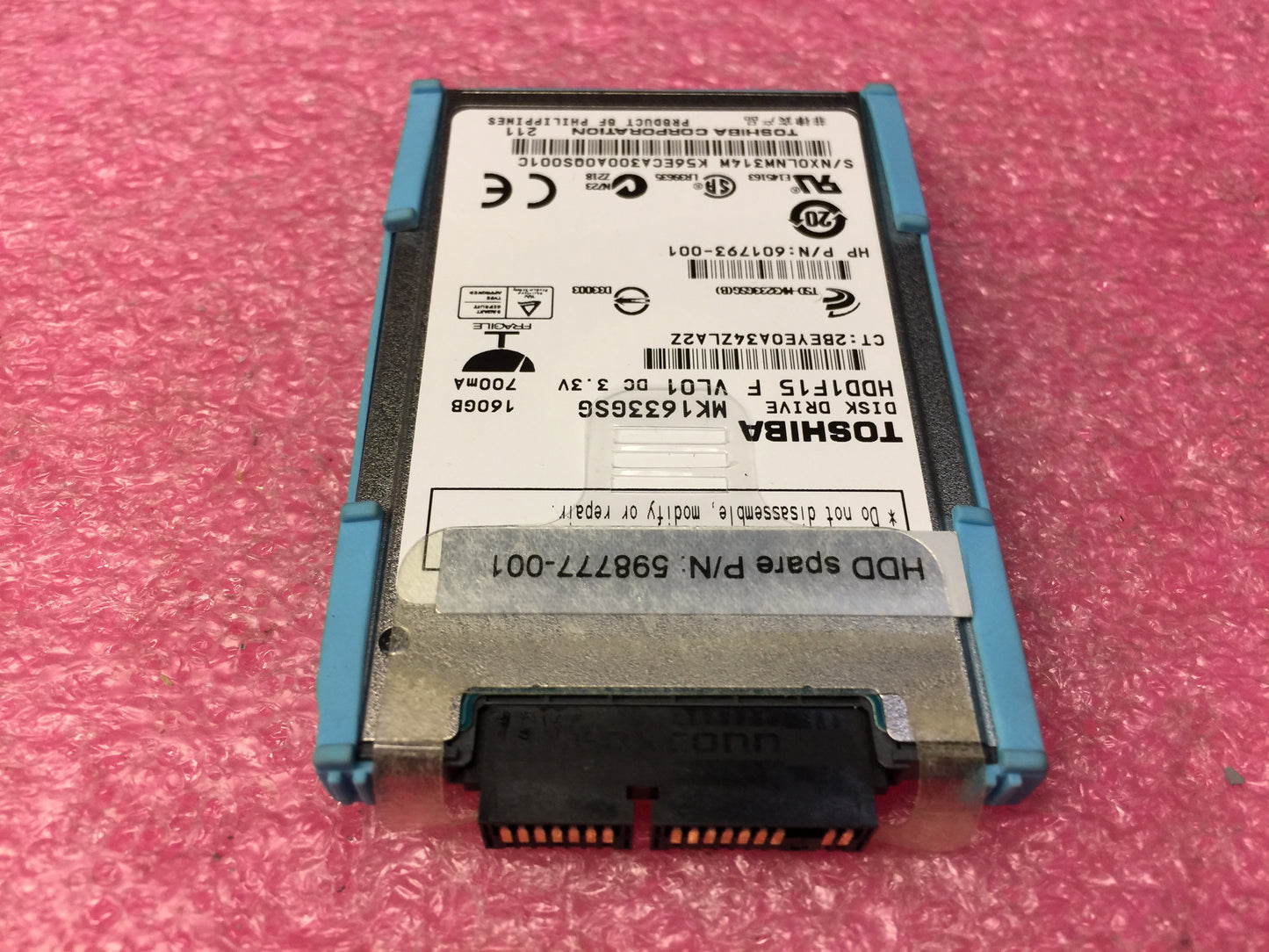 HP 601793-001 598777-001 Toshiba 160GB HDD MK1633GSG-SATA 1.8" 5400RPM Used