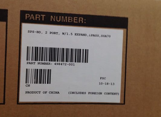 HP 498472-001 - MDS600 Dual I/O Module exact