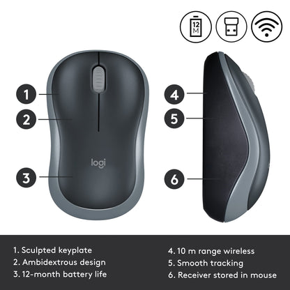 Logitech M185 Wireless Mouse, used